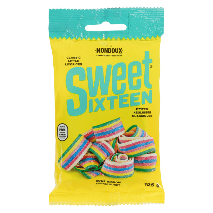 Mondoux Sweet Sixteen P'tites Réglisses Classiques Ruban Suret, 125 g