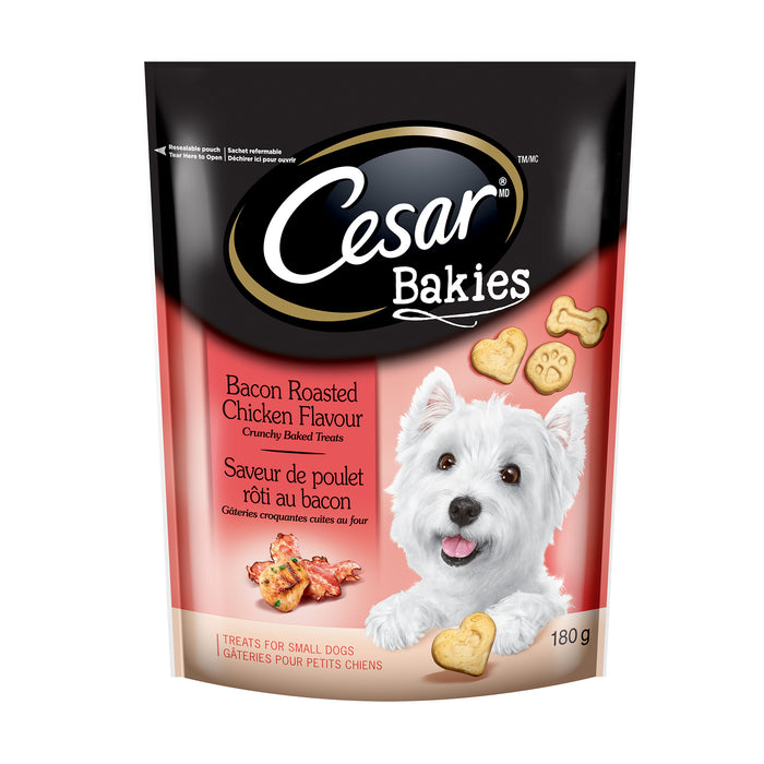 CESAR Bakies Treats for Small Dogs, Bacon-Roasted Chicken, 180 g