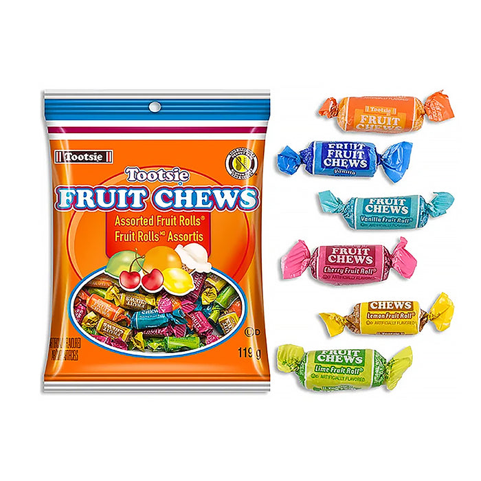Rouleaux de bonbons aux fruits assortis Fruit Chews Tootsie – 191 g
