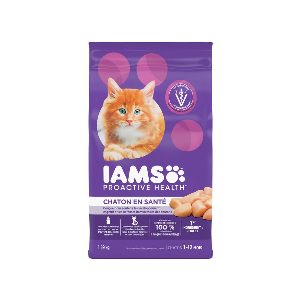IAMS PROACTIVE HEALTH Healthy Kitten Dry Cat Food with Chicken, 1.59 kg –  Giant Tiger