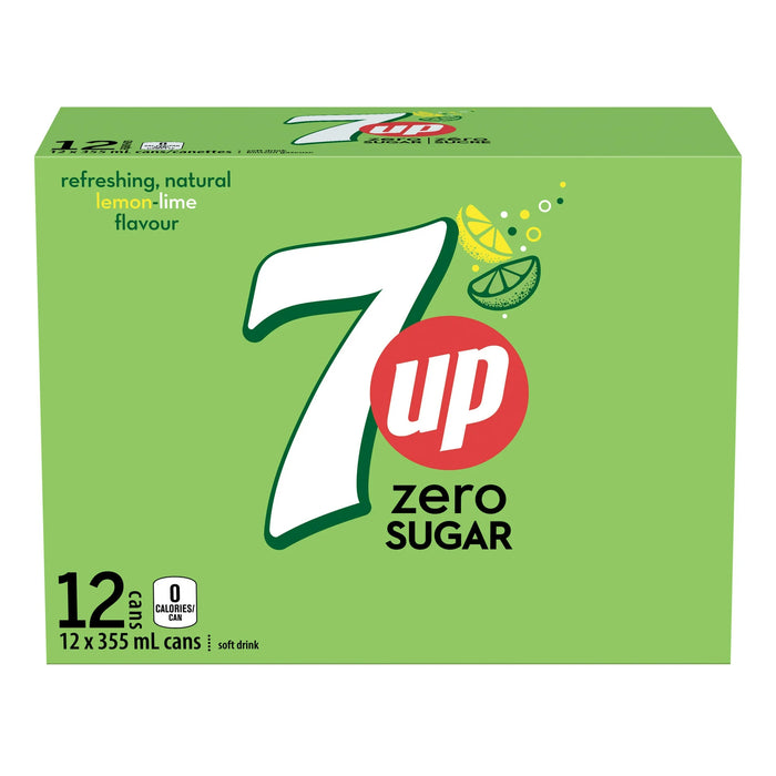 7UP Zéro sucre, emb. de 12, 355 ml