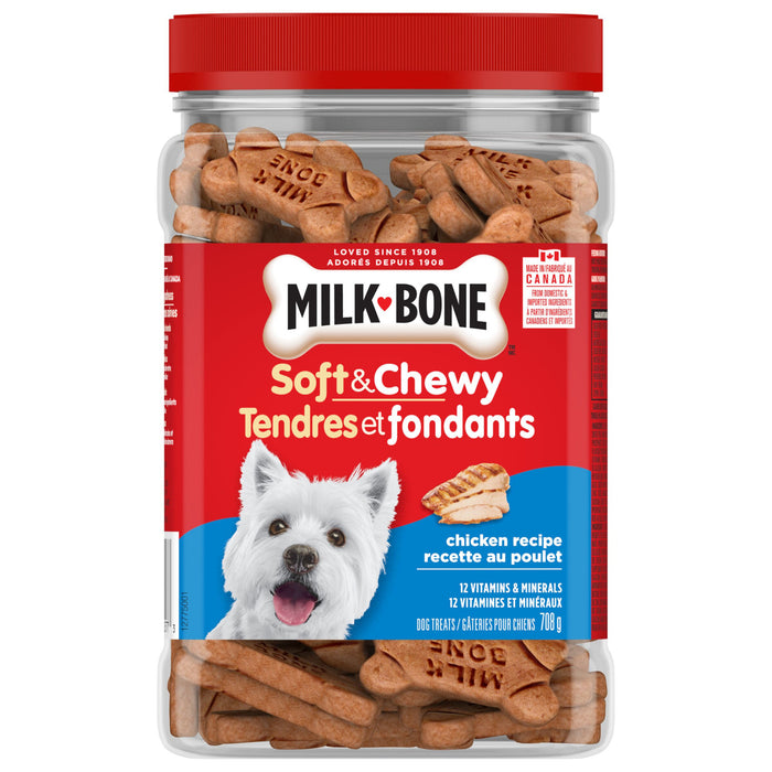Gâteries pour chien au poulet Milk-Bone Soft and Chewy - 708 g