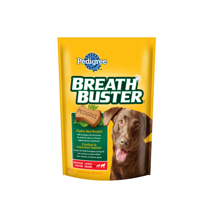 PEDIGREE BREATHBUSTER Medium and Large Dog Treats, 500 g