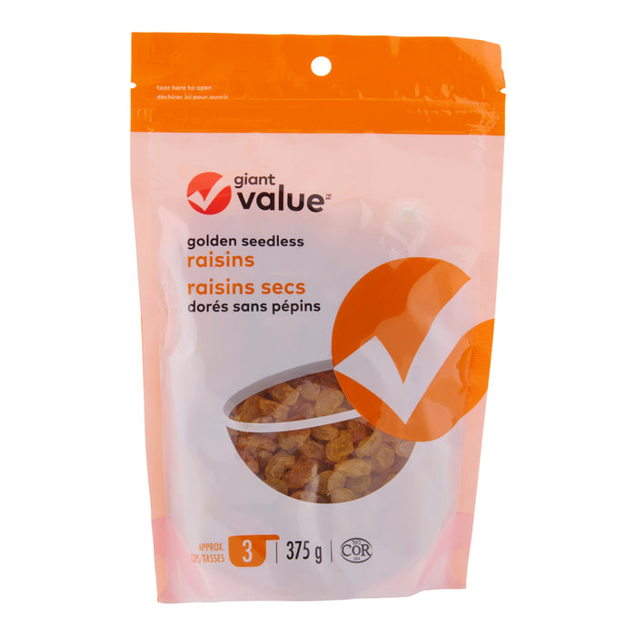 Giant Value Golden Raisins, 373 g