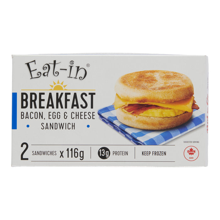 Sandwich déjeuner avec bacon Eat-in, 116 g - emb. de 2
