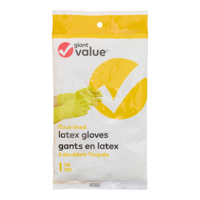 Gants en latex de grande taille doublés de coton ouaté Giant Value