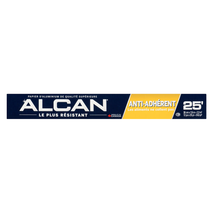 Papier d'aluminium antiadhésif Alcan - 7,6 m