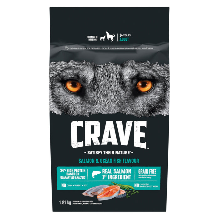 Crave Salmon and Ocean Fish Dog Food, 1.8 kg