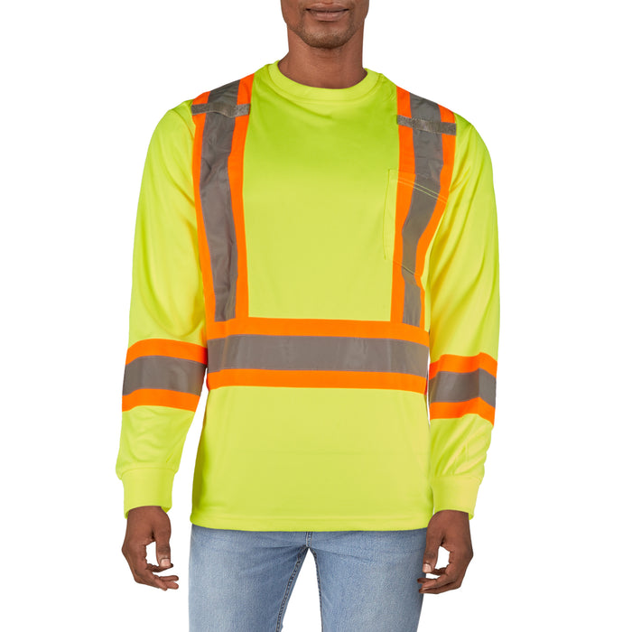 Tradesmax Pro Men's Long Sleeve Work T-Shirt with Single Chest Pocket