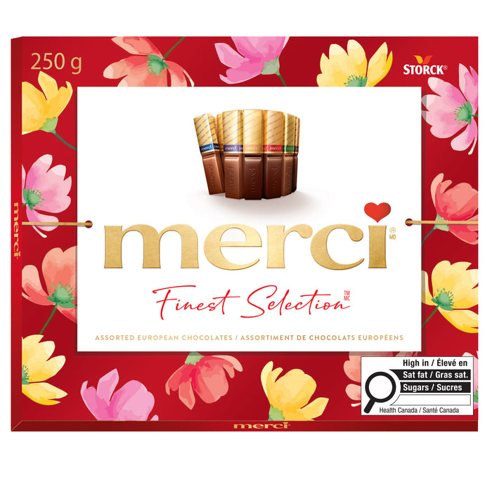 Boîte de chocolats merci, emb. de 20, 250 g