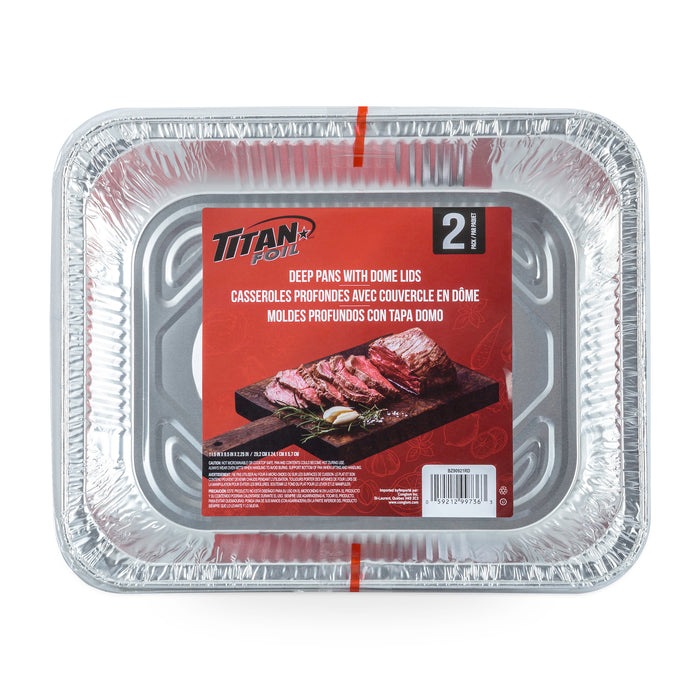 Plats profonds avec couvercles en dôme