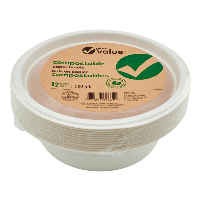Bol jetable Giant Value  emb. de 12
