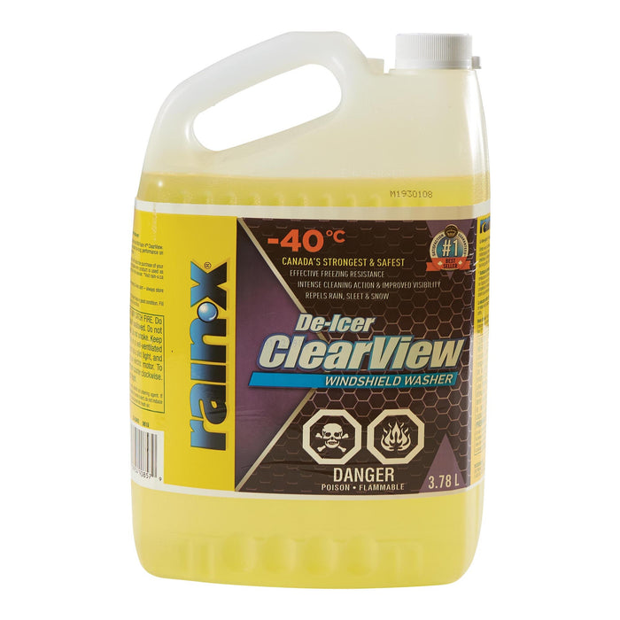 Liquide lave-glace dégivreur jusqu'à -40°C Rain-X - 3,78L