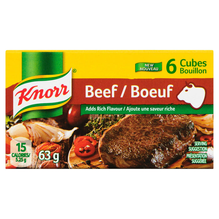 Cubes de bouillon de boeuf Knorr, emb. de 6 - 63 g