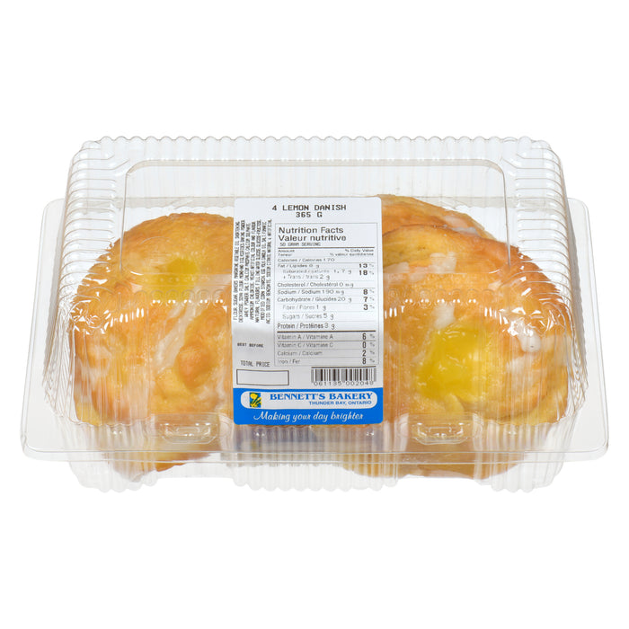 Bennett's Bakery Lemon Danish, 4-pack