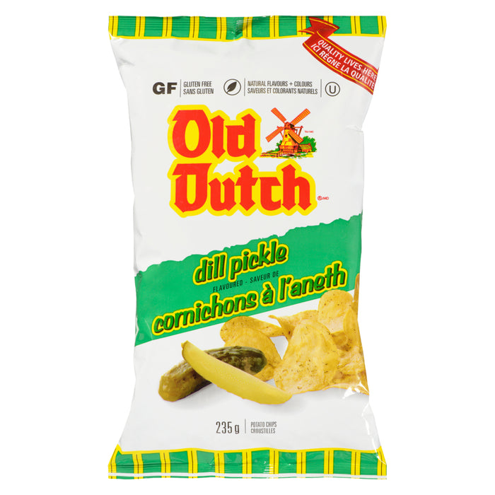 Old Dutch Croustilles Saveur de Cornichons à l'Aneth, 235 g