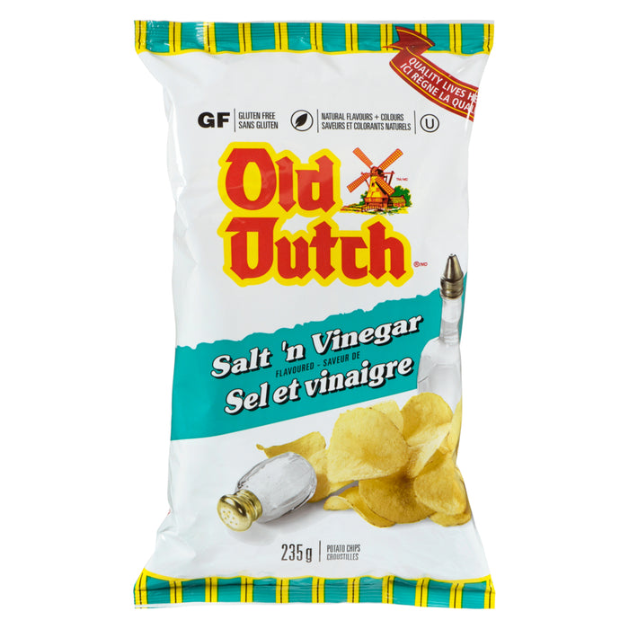 Old Dutch Croustilles Saveur de Sel et Vinaigre, 235 g