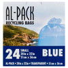 Al-Pack 24 Recycling Bags Small Transparent Blue