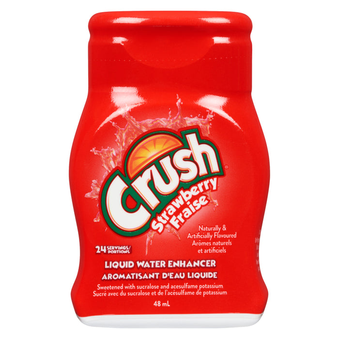 Aromatisant d'eau liquide à la fraise Crush, 48 ml
