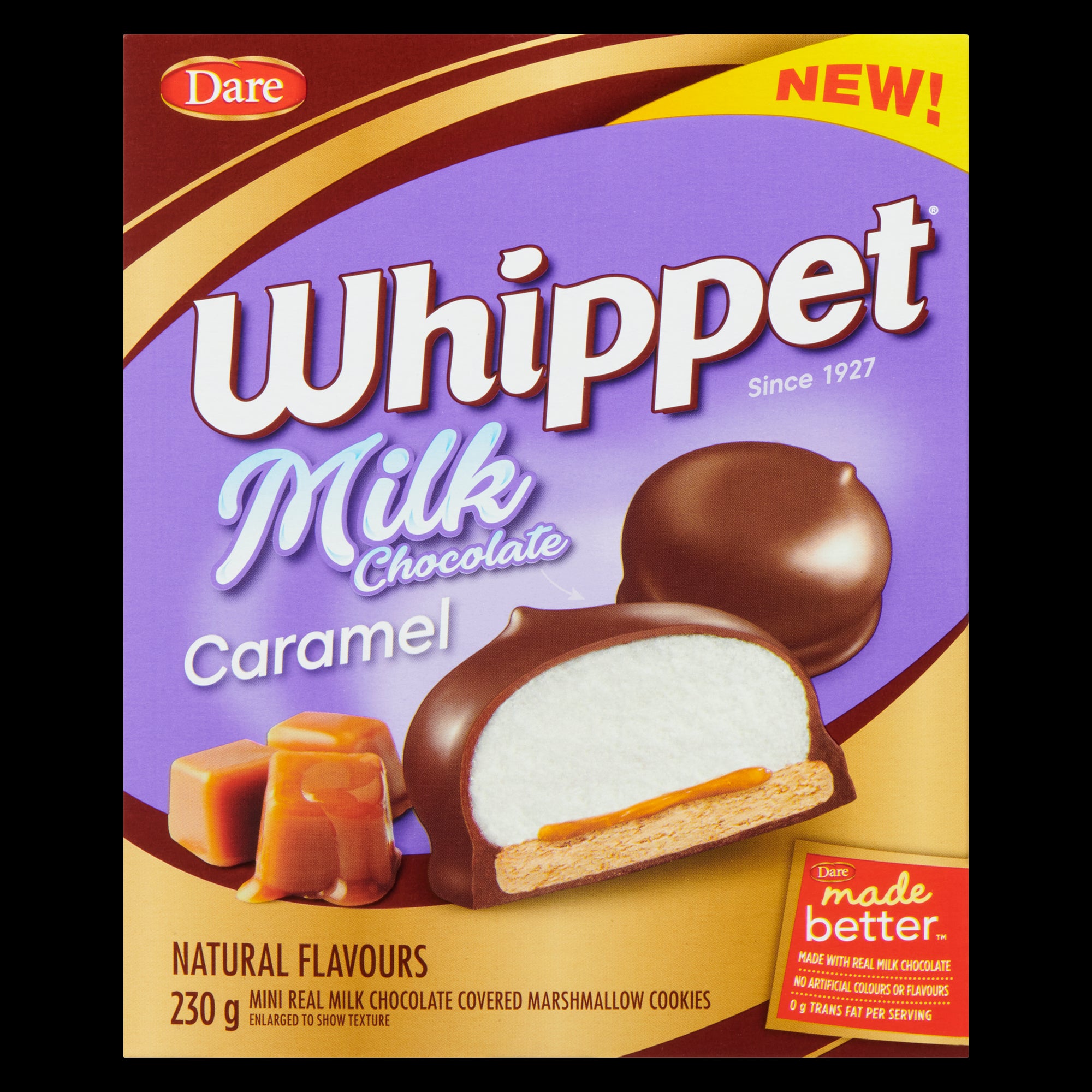 Dare Whippet Mini Real Milk Chocolate Covered Marshmallow Cookies Cara