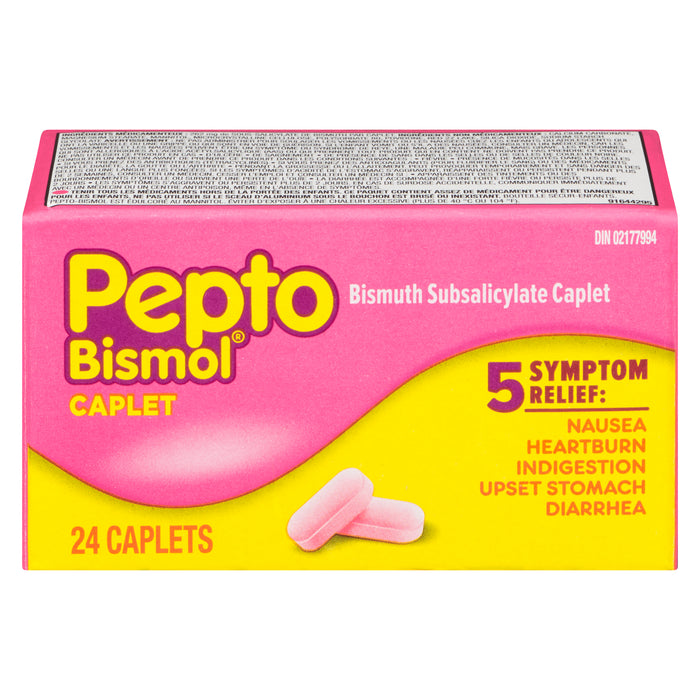 Pepto Bismol Caplets, 24 - Pack