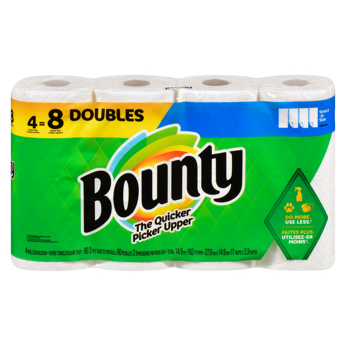 Essuie-tout à 2 épaisseurs Bounty, double – emb. de 4