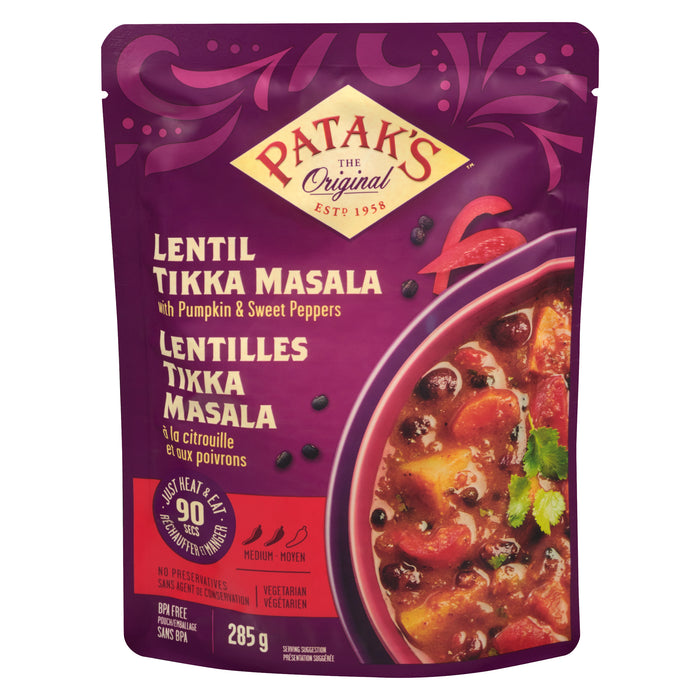 Patak's Lentilles Tikka Masala Moyen, 285 g