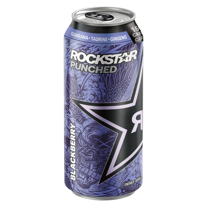 Boisson énergisante à saveur de mûre perforée Rockstar, 473 ml