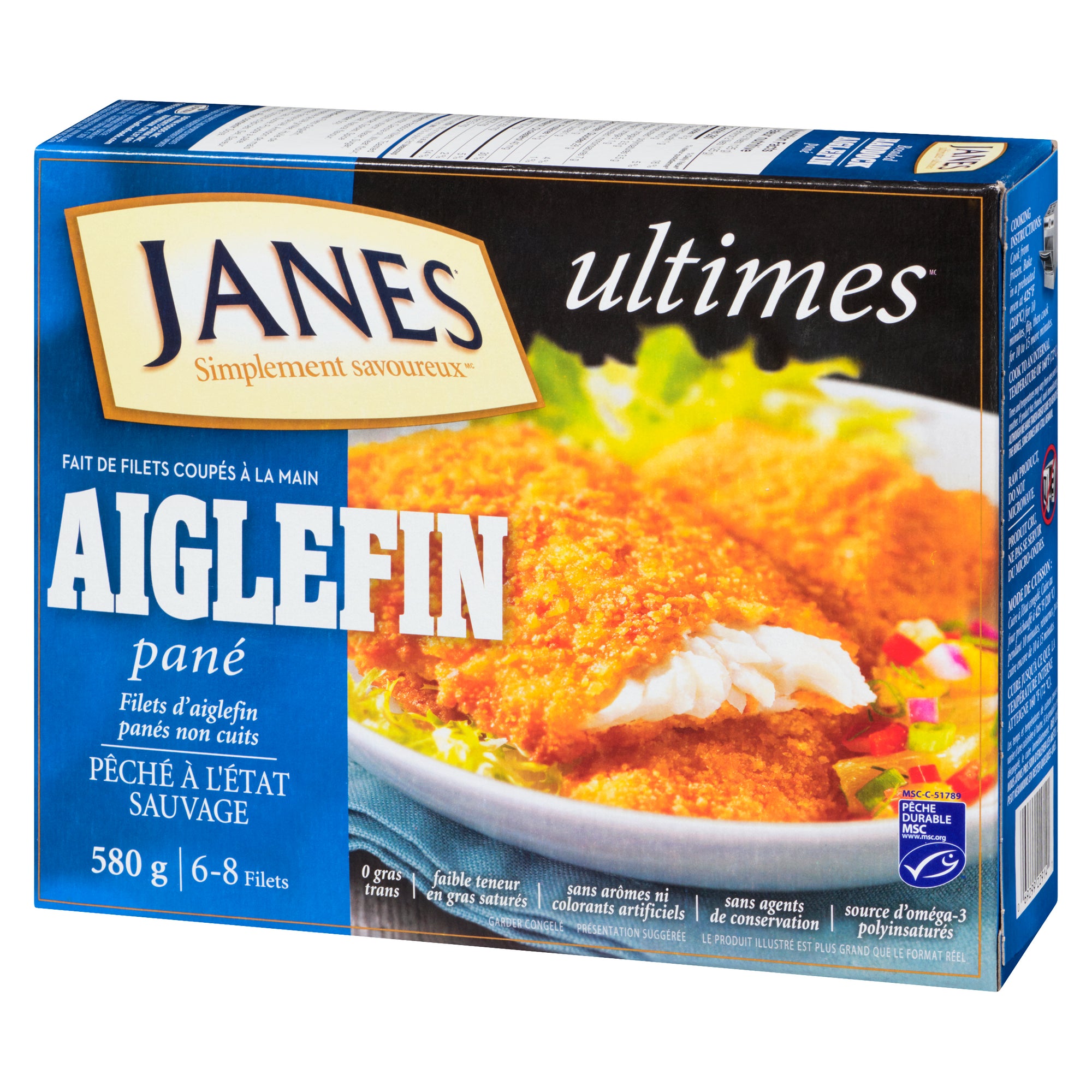 Janes Ultimates Uncooked Breaded Haddock Fillets, 580g Giant Tiger