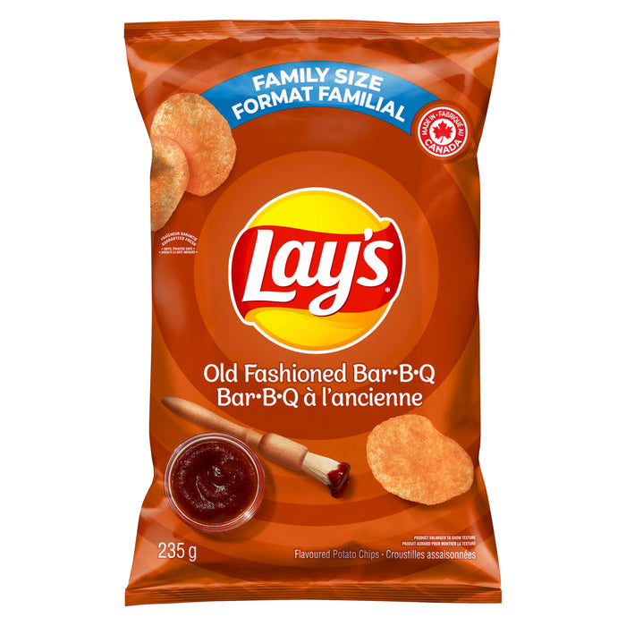 Lay's Old Fashioned BBQ Potato Chips, 235-g