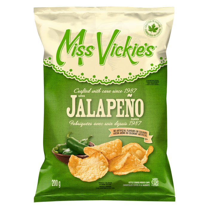 Croustilles cuites à la marmite jalapeño Miss Vickies - 200 g