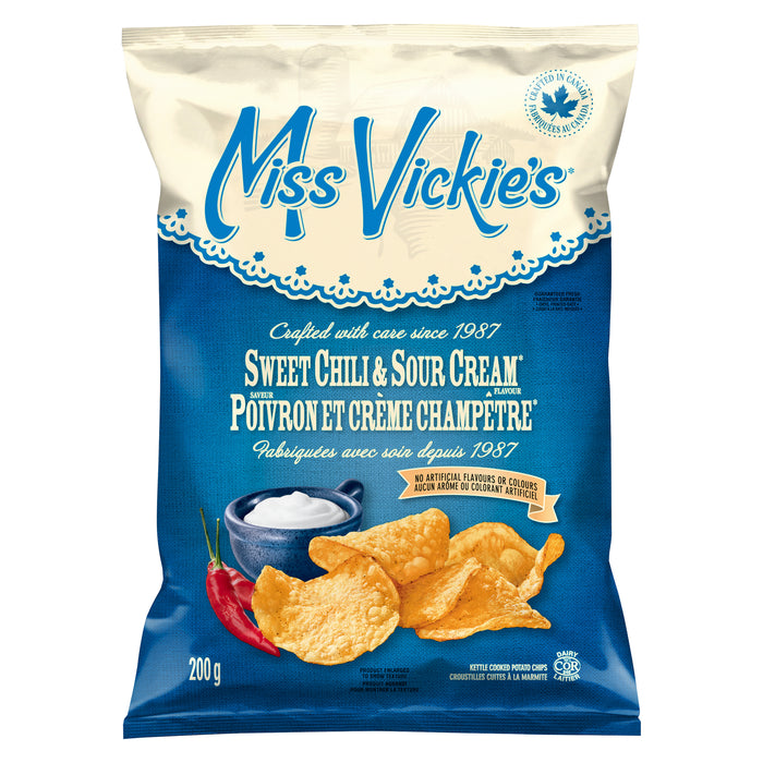 Croustilles cuites à la marmite poivron et crème sure Miss Vickies - 200 g