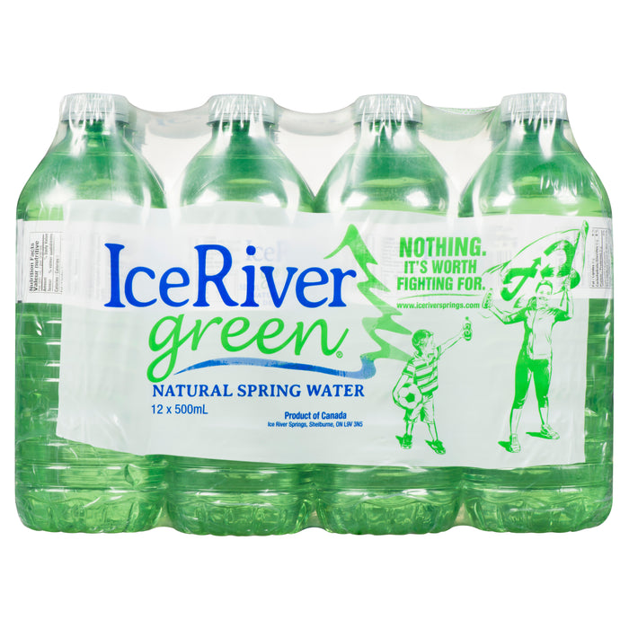 Ice River Green eau de source naturelle, emballage de 12, 500 ml
