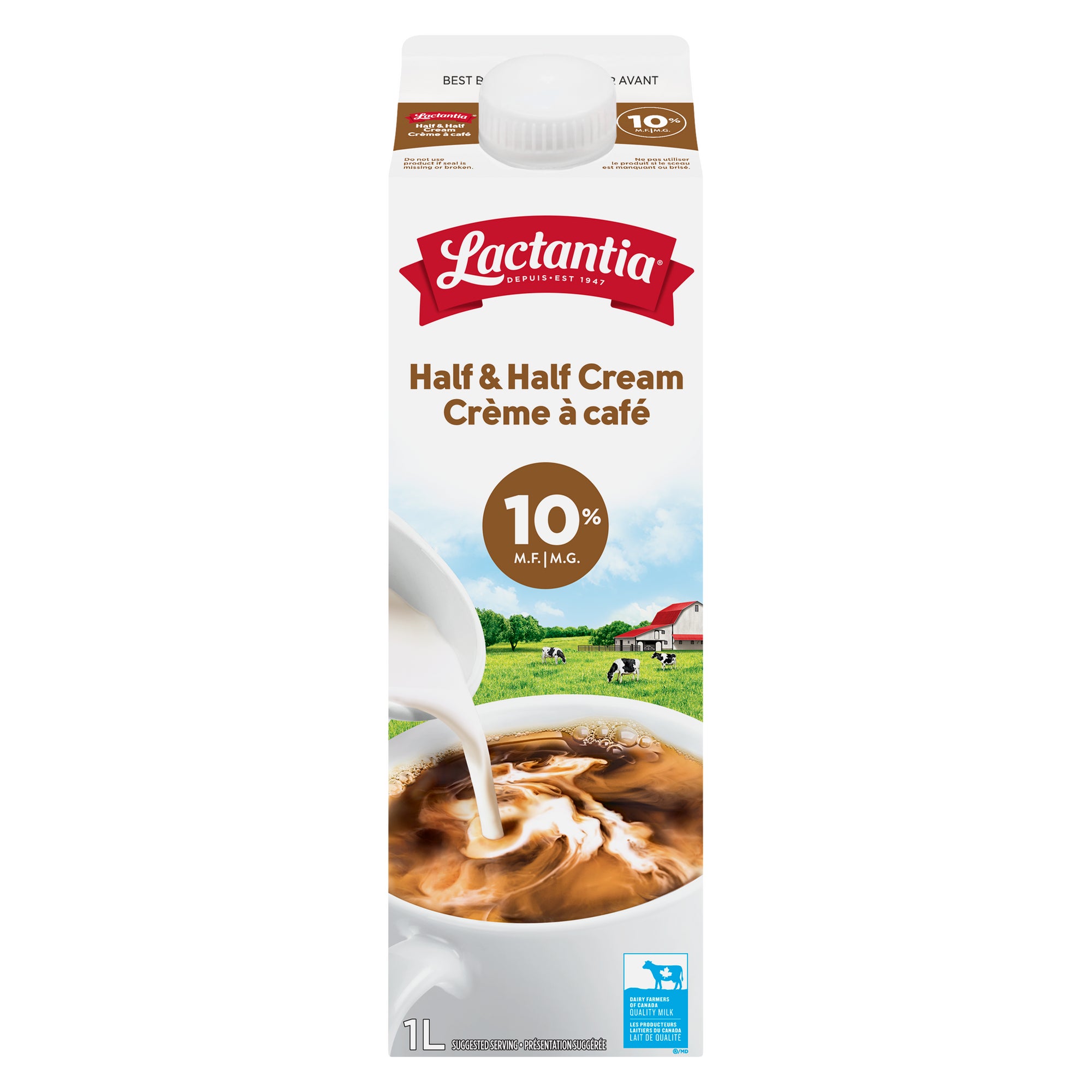 Lactantia Half & Half Cream 10 M.F. 1L Giant Tiger