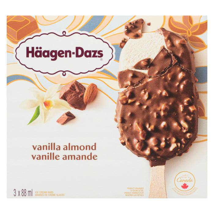 Häagen-Dazs Vanilla Almond Ice Cream 3-Pack, 88 ml