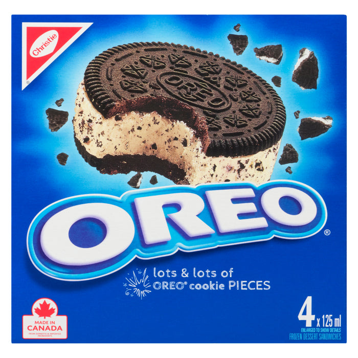 Sandwiches au dessert glacé Oreo de christie, emb. de 4, 125 ml