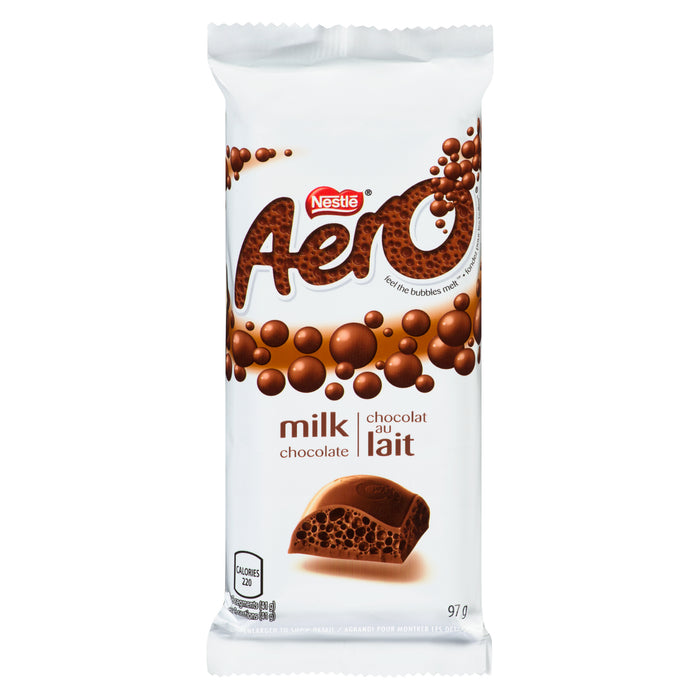 Tablette de chocolat Nestlé Aero, 97 g