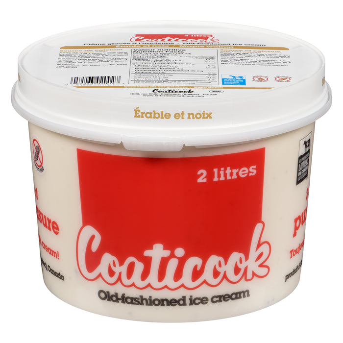 Crème glacée à l'ancienne Coaticook, érable et noix, 2 L