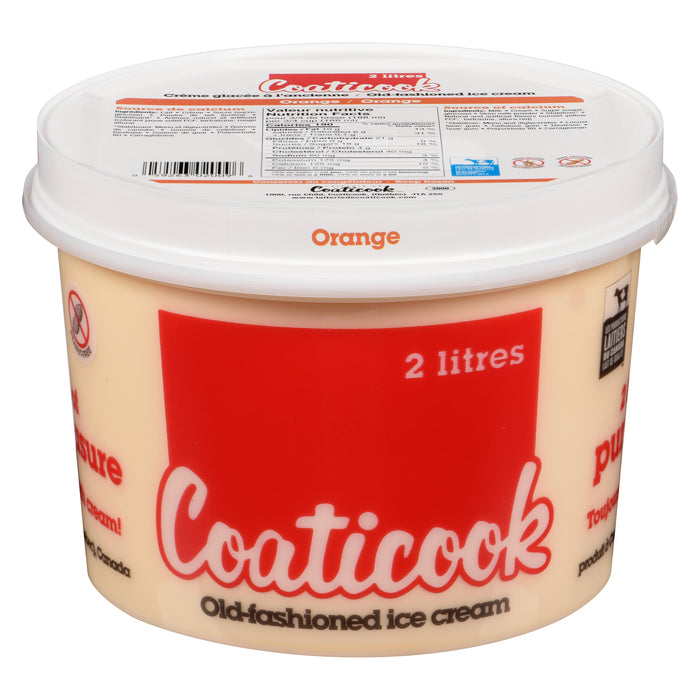 Crème glacée à l'ancienne Coaticook, orange, 2 L