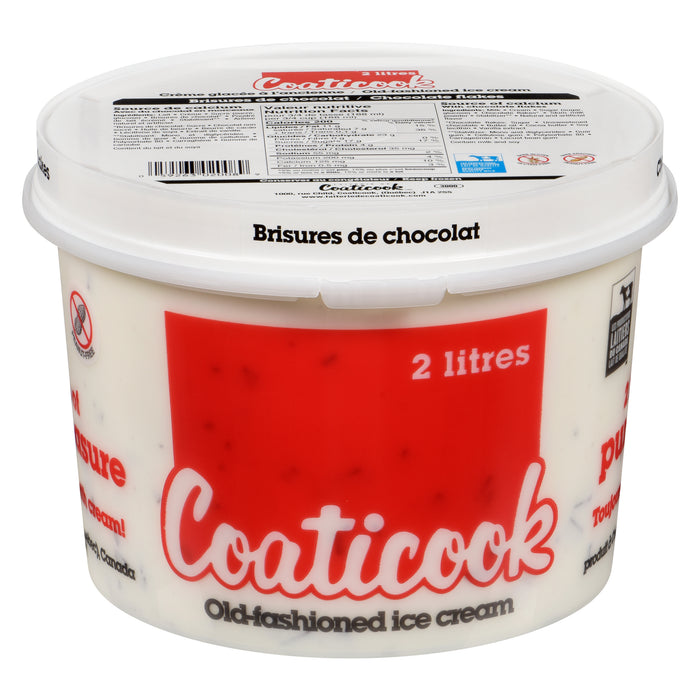 Crème glacée à l'ancienne Coaticook, morceaux de chocolat, 2 L