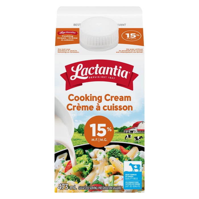 Lactantia Crème à Cuisson 15% M.G., 473 ml