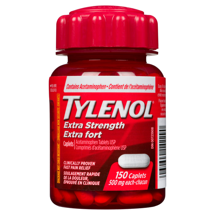 Comprimés d'acétaminophène extra fort à 500 mg Tylenol - 150 comprimés