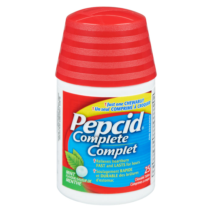 Pepcid Complete Mint Flavour Chewable Tablets, 25-Pack