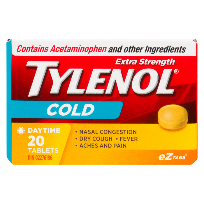 Tylenol Rhume Jour Extra Fort Comprimés, Emballage de 20