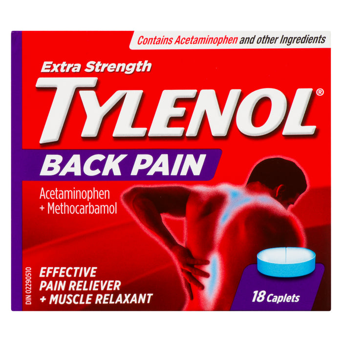Tylenol Mal de Dos Extra Fort Caplets, Emballage de 18