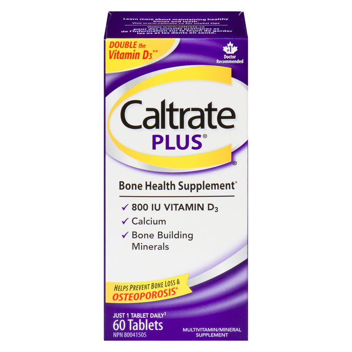 Caltrate Plus Bone Health Supplement Tablets, 60-Pack