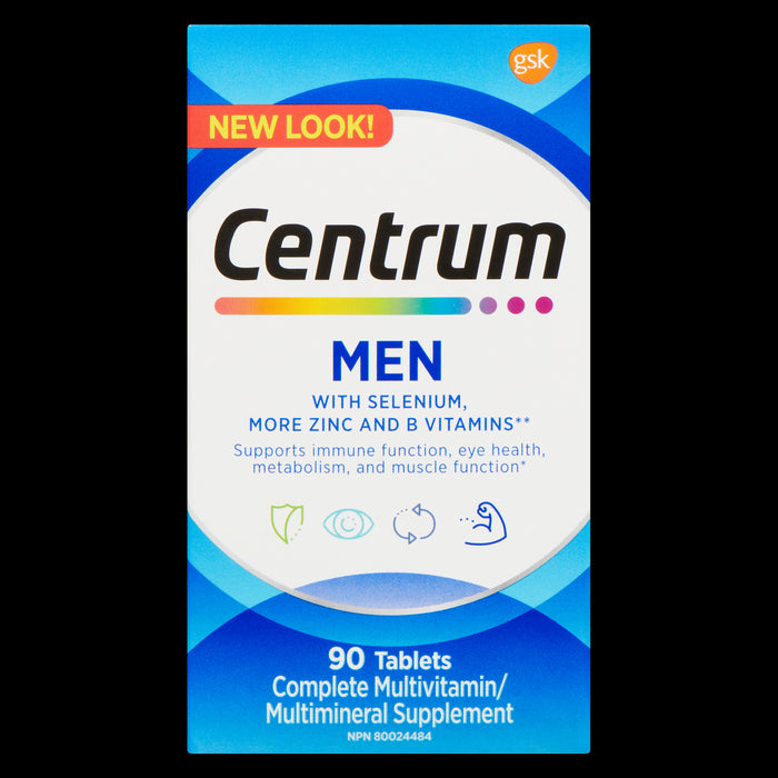 Multivitamine complète pour hommes Centrum, 90 comprimés