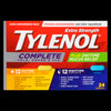 Tylenol Complet Rhume, Toux et Grippe Extra Fort Duo Pratique 24 Heures Caplets, Emballage de 24