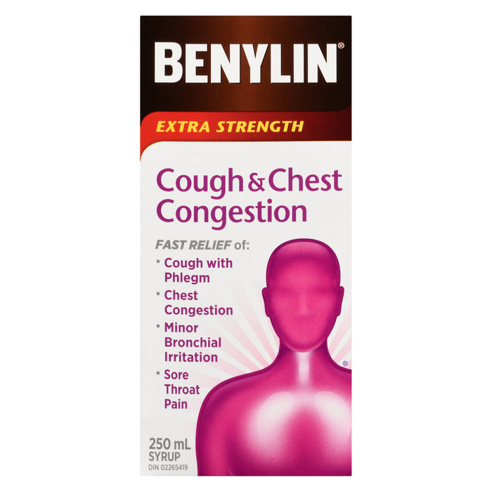 Benylin Syrup Cough & Chest Congestion Extra Strength, 250-ml