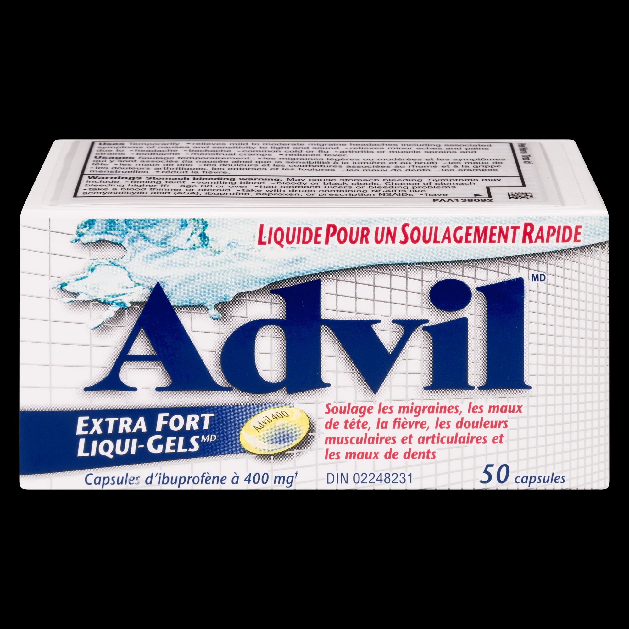 Advil LiquiGels Ibuprofen Capsules 400mg Extra Strength, 50Pack Giant Tiger
